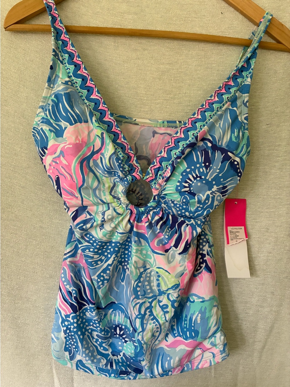 Lilly Pulitzer Swim Top Tankini Multicolor  Size 4 NWT